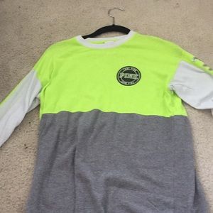 pink long sleeve jersey tee